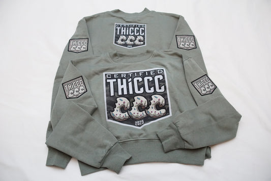 Thiccc Shield Crop Sweatshirt