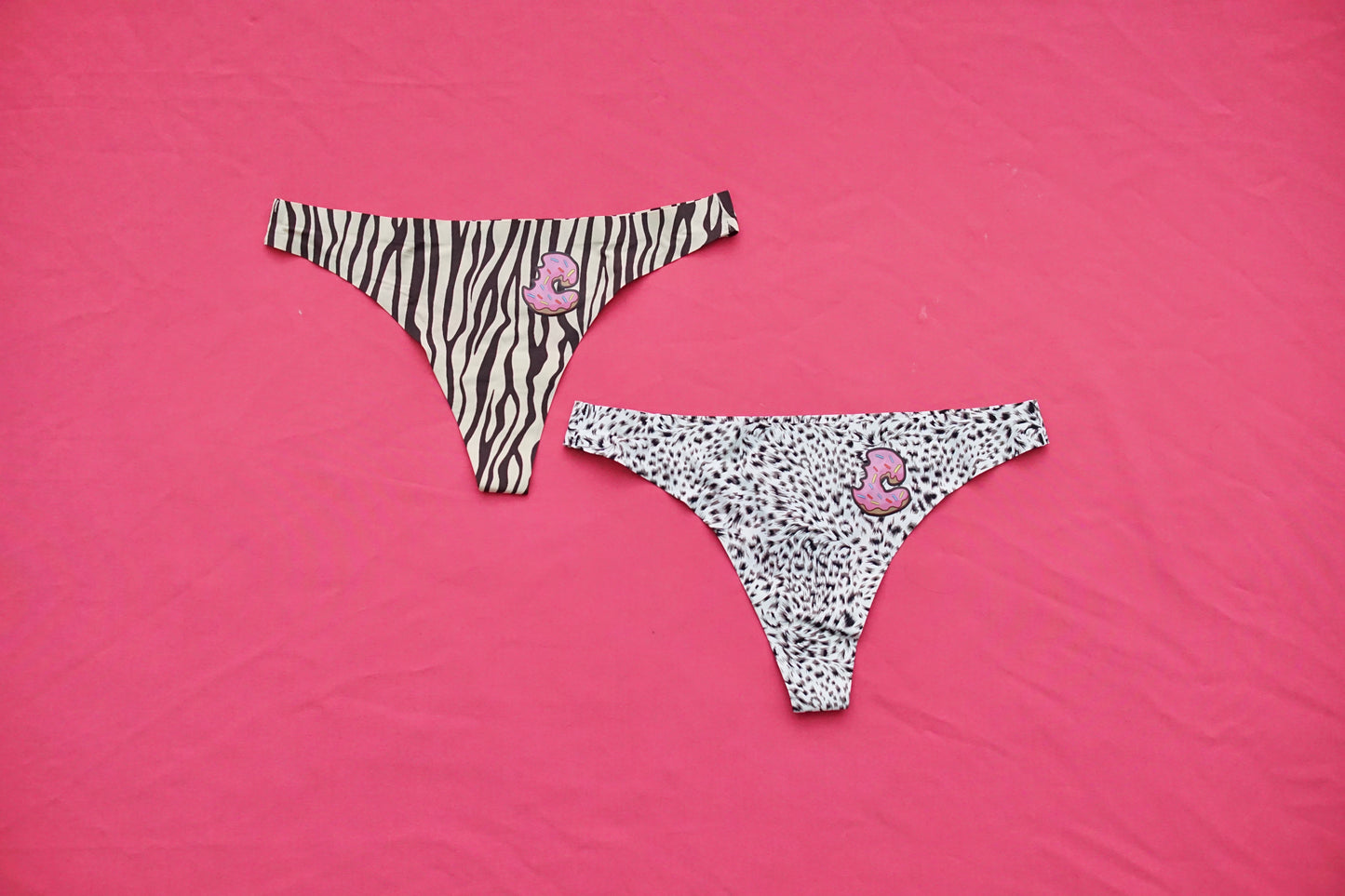 Animal Print Seamless Thong Set