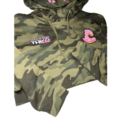 Certified Thiccc Camo Crop Hoodie