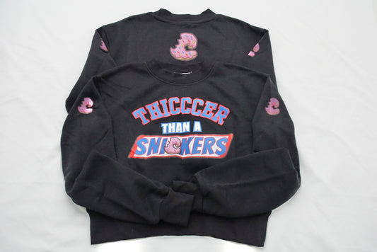 Thicccer than a Snickers Crop Sweatshirt