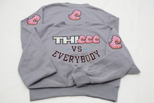 Thiccc vs Everybody Crop Sweatshirt